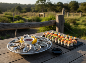 Rustic oyster bar photo